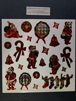 Holografische stickers 15 X 15 cm Kerstman